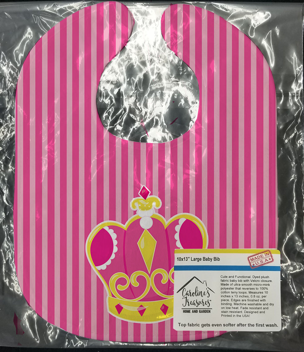 Princess Crown Baby Bib Easy-Clean Baby Bib Baby Feeding Accessory Baby Mealtime Essential, 10 x 13, Multicolor