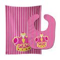 Princess Crown Baby Bib & Burp Cloth Easy-Clean Baby Bib Baby Feeding Accessory Baby Mealtime Essential