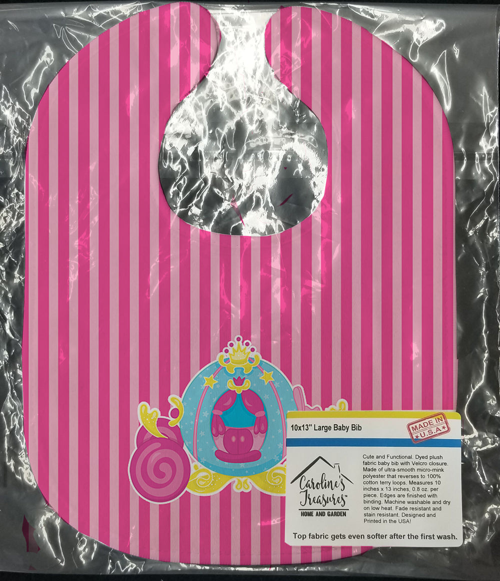 Princess Carriage Baby Bib Easy-Clean Baby Bib Baby Feeding Accessory Baby Mealtime Essential, 10 x 13, Multicolor
