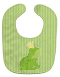 Prince Frog Baby Bib Easy-Clean Baby Bib Baby Feeding Accessory Baby Mealtime Essential, 10 x 13, Multicolor
