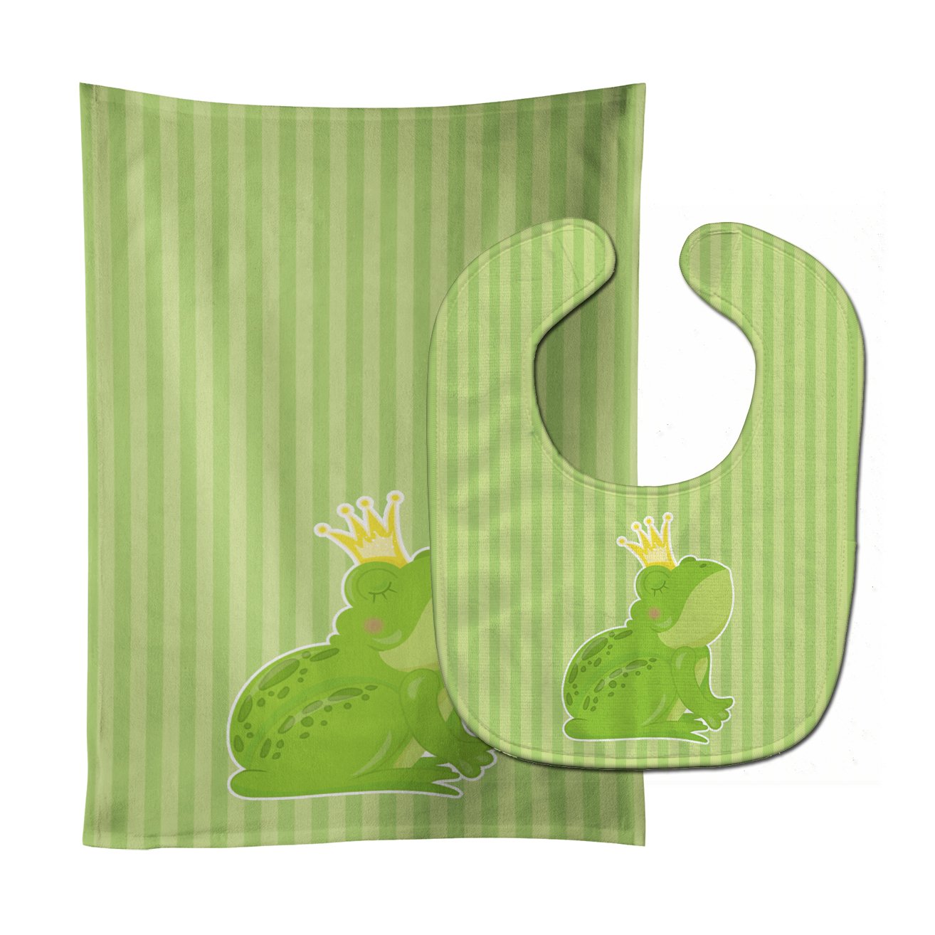 Prince Frog Baby Bib & Burp Cloth Easy-Clean Baby Bib Baby Feeding Accessory Baby Mealtime Essential