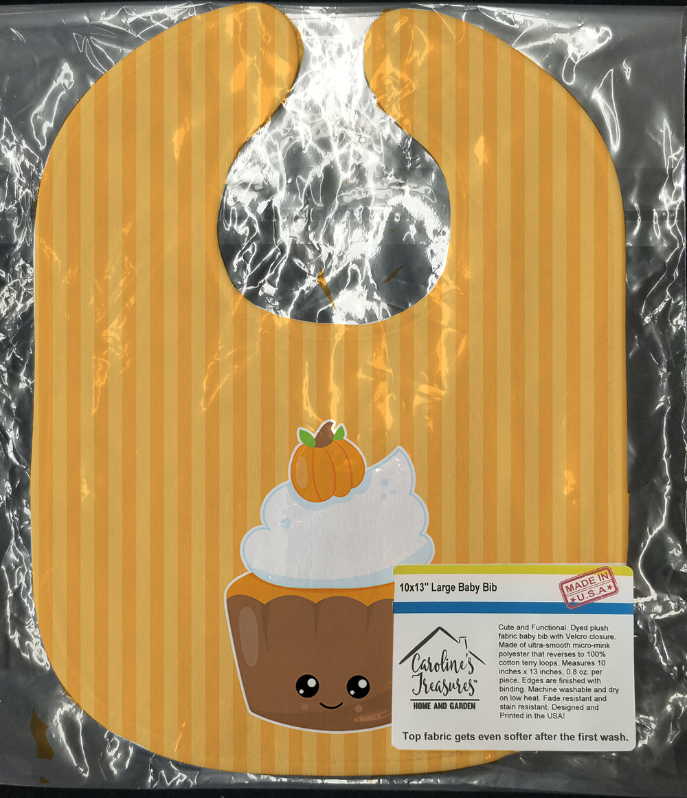 Fall Cupcake Baby Bib Easy-Clean Baby Bib Baby Feeding Accessory Baby Mealtime Essential, 10 x 13, Multicolor