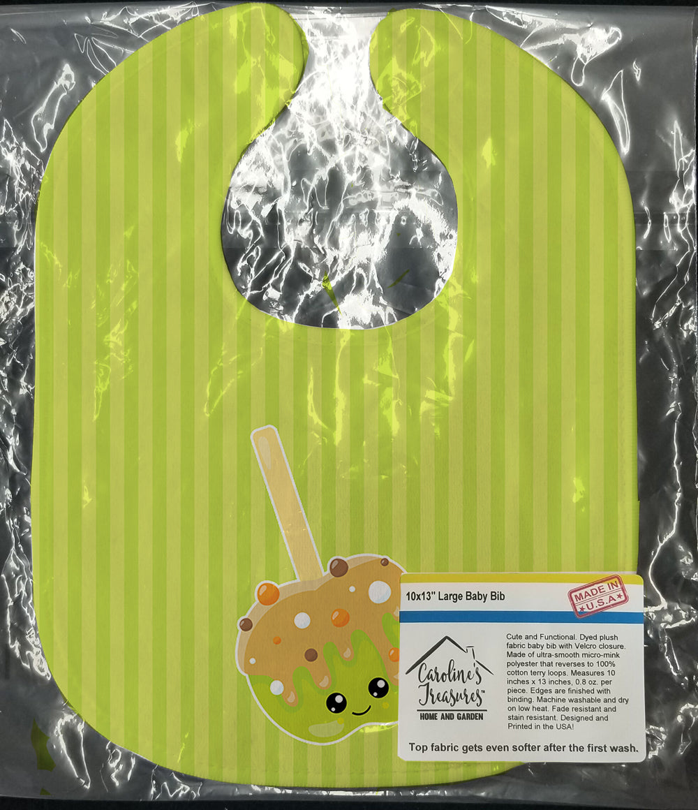 Fall Carmel Apple Baby Bib Easy-Clean Baby Bib Baby Feeding Accessory Baby Mealtime Essential, 10 x 13, Multicolor