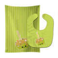 Fall Carmel Apple Baby Bib & Burp Cloth Easy-Clean Baby Bib Baby Feeding Accessory Baby Mealtime Essential