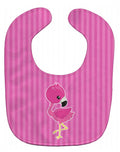 Flamingo #1 Baby Bib Easy-Clean Baby Bib Baby Feeding Accessory Baby Mealtime Essential, 10 x 13, Multicolor