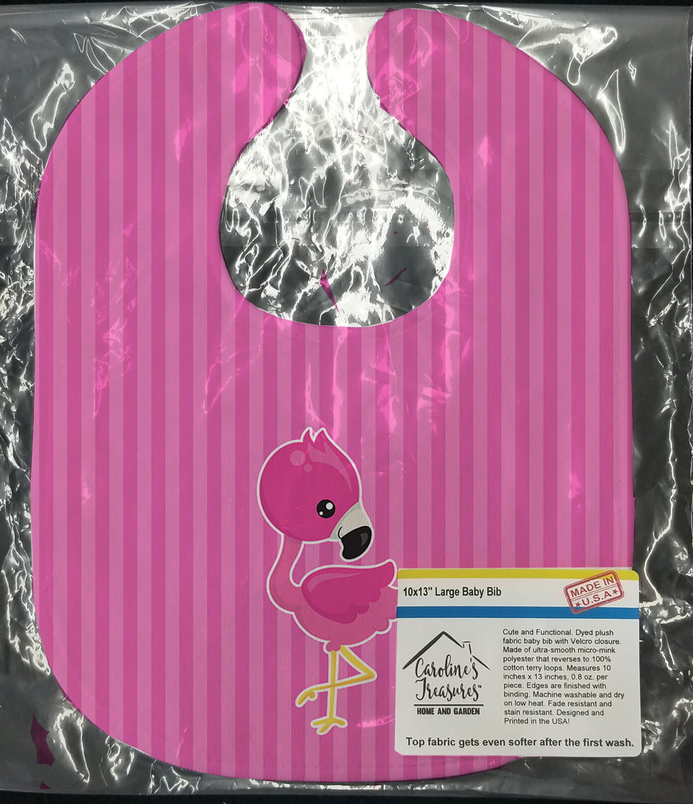 Flamingo #1 Baby Bib Easy-Clean Baby Bib Baby Feeding Accessory Baby Mealtime Essential, 10 x 13, Multicolor