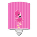 Flamingo #1 Ceramic Night Light Compact, UL-Certified, Ideal for Bedroom, Bathroom, Nursery, Hallway, Kitchen, 6x4x3, Multicolor