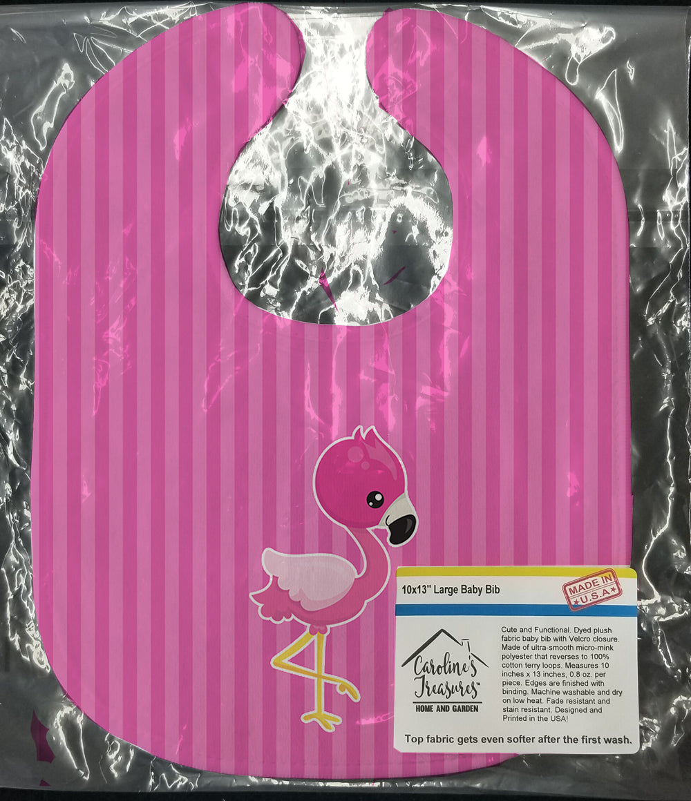 Flamingo #2 Baby Bib Easy-Clean Baby Bib Baby Feeding Accessory Baby Mealtime Essential, 10 x 13, Multicolor