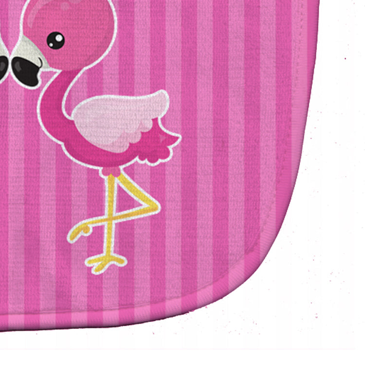 Flamingo Pair Baby Bib Easy-Clean Baby Bib Baby Feeding Accessory Baby Mealtime Essential, 10 x 13, Multicolor