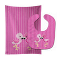 Flamingo Pair Baby Bib & Burp Cloth Easy-Clean Baby Bib Baby Feeding Accessory Baby Mealtime Essential