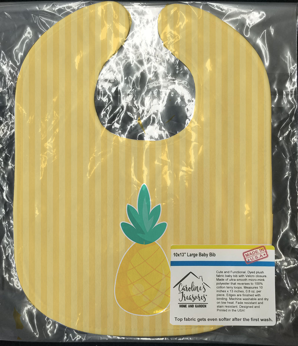 Pineapple #2 Baby Bib Easy-Clean Baby Bib Baby Feeding Accessory Baby Mealtime Essential, 10 x 13, Multicolor