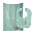 Heart and Flowers #2 Baby Bib & Burp Cloth Easy-Clean Baby Bib Baby Feeding Accessory Baby Mealtime Essential