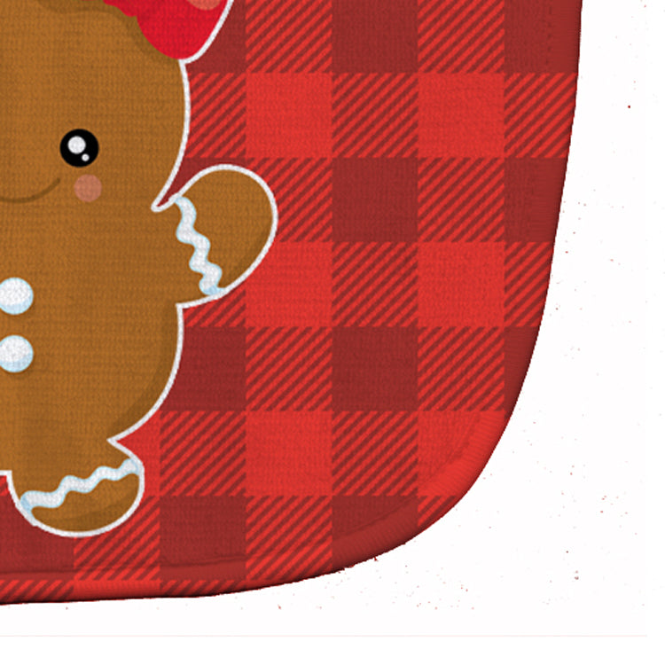 Christmas Gingerbread Girl Baby Bib Easy-Clean Baby Bib Baby Feeding Accessory Baby Mealtime Essential, 10 x 13, Multicolor