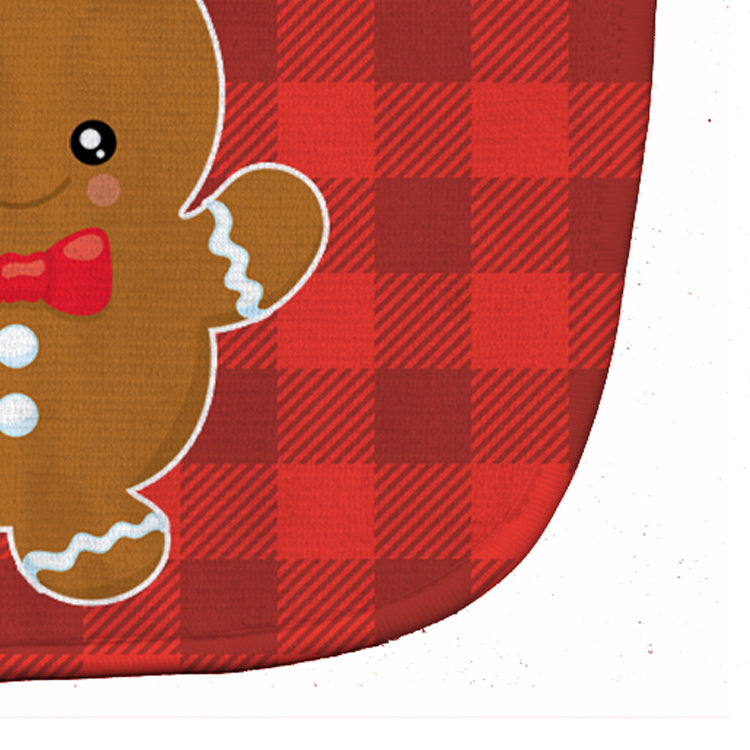 Christmas Gingerbread Boy Baby Bib Easy-Clean Baby Bib Baby Feeding Accessory Baby Mealtime Essential, 10 x 13, Multicolor