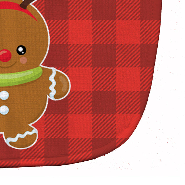 Christmas Gingerbread Reindeer Baby Bib Easy-Clean Baby Bib Baby Feeding Accessory Baby Mealtime Essential, 10 x 13, Multicolor