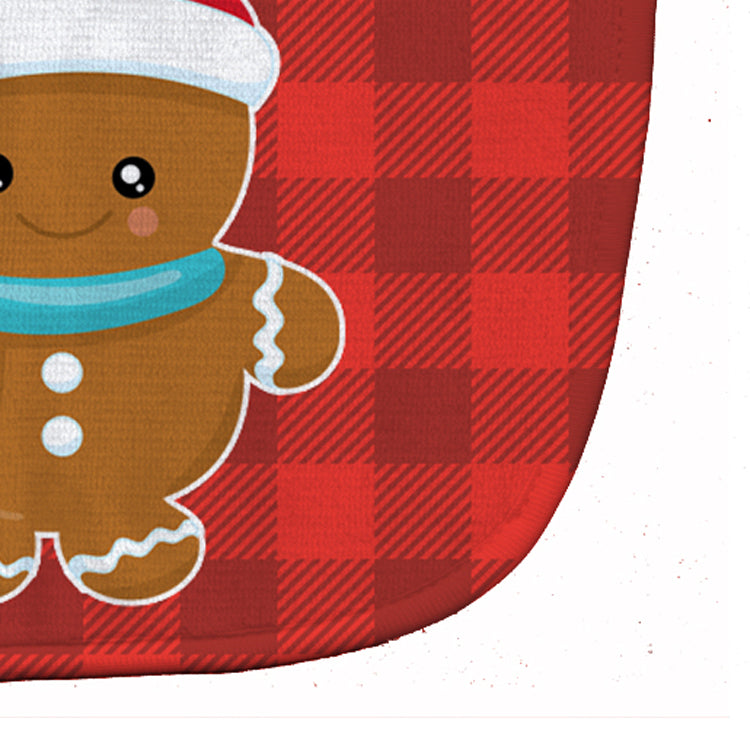 Christmas Gingerbread Santa Hat Baby Bib Easy-Clean Baby Bib Baby Feeding Accessory Baby Mealtime Essential, 10 x 13, Multicolor