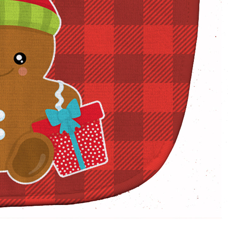Christmas Gingerbread Presents Baby Bib Easy-Clean Baby Bib Baby Feeding Accessory Baby Mealtime Essential, 10 x 13, Multicolor