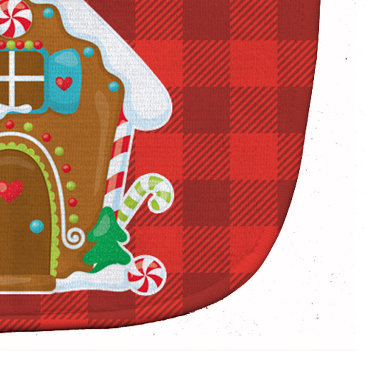 Christmas Gingerbread House Baby Bib Easy-Clean Baby Bib Baby Feeding Accessory Baby Mealtime Essential, 10 x 13, Multicolor