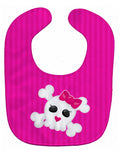 Skull and Cross Bones Baby Bib Easy-Clean Baby Bib Baby Feeding Accessory Baby Mealtime Essential, 10 x 13, Multicolor