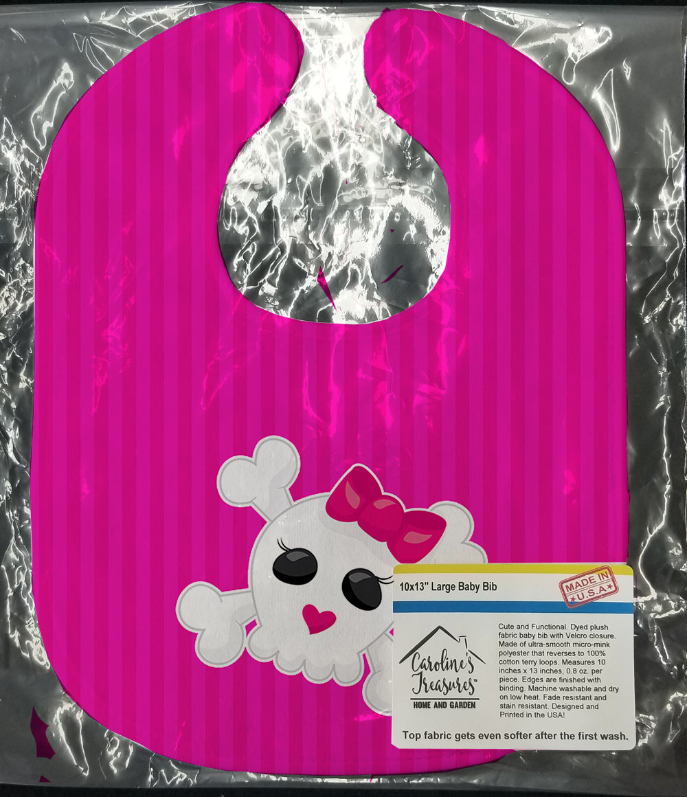 Skull and Cross Bones Baby Bib Easy-Clean Baby Bib Baby Feeding Accessory Baby Mealtime Essential, 10 x 13, Multicolor