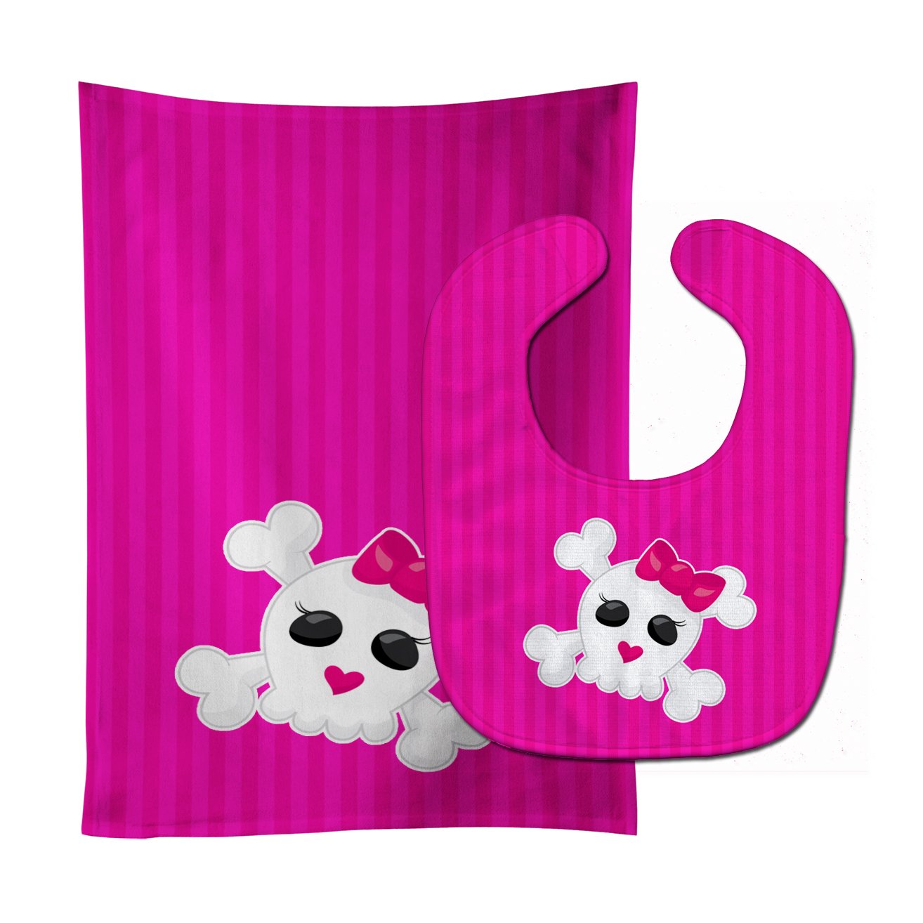 Skull and Cross Bones Baby Bib & Burp Cloth Easy-Clean Baby Bib Baby Feeding Accessory Baby Mealtime Essential