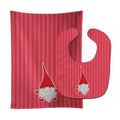 Christmas Gnome Happy Baby Bib & Burp Cloth Easy-Clean Baby Bib Baby Feeding Accessory Baby Mealtime Essential