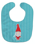 Christmas Gnome Candy Cane Baby Bib Easy-Clean Baby Bib Baby Feeding Accessory Baby Mealtime Essential, 10 x 13, Multicolor