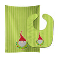 Christmas Gnome Flowers Baby Bib & Burp Cloth Easy-Clean Baby Bib Baby Feeding Accessory Baby Mealtime Essential