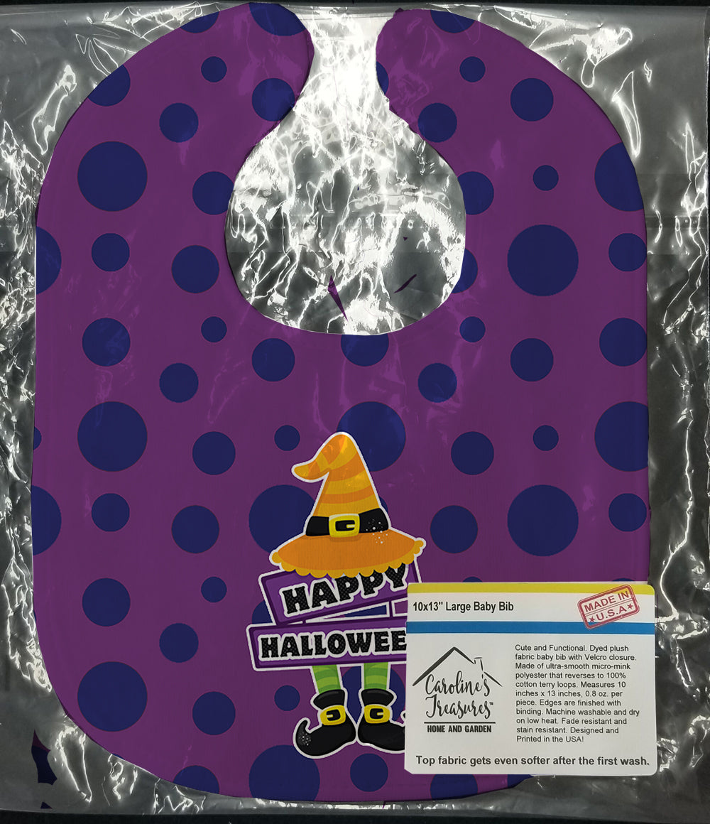 Happy Halloween Baby Bib Easy-Clean Baby Bib Baby Feeding Accessory Baby Mealtime Essential, 10 x 13, Multicolor