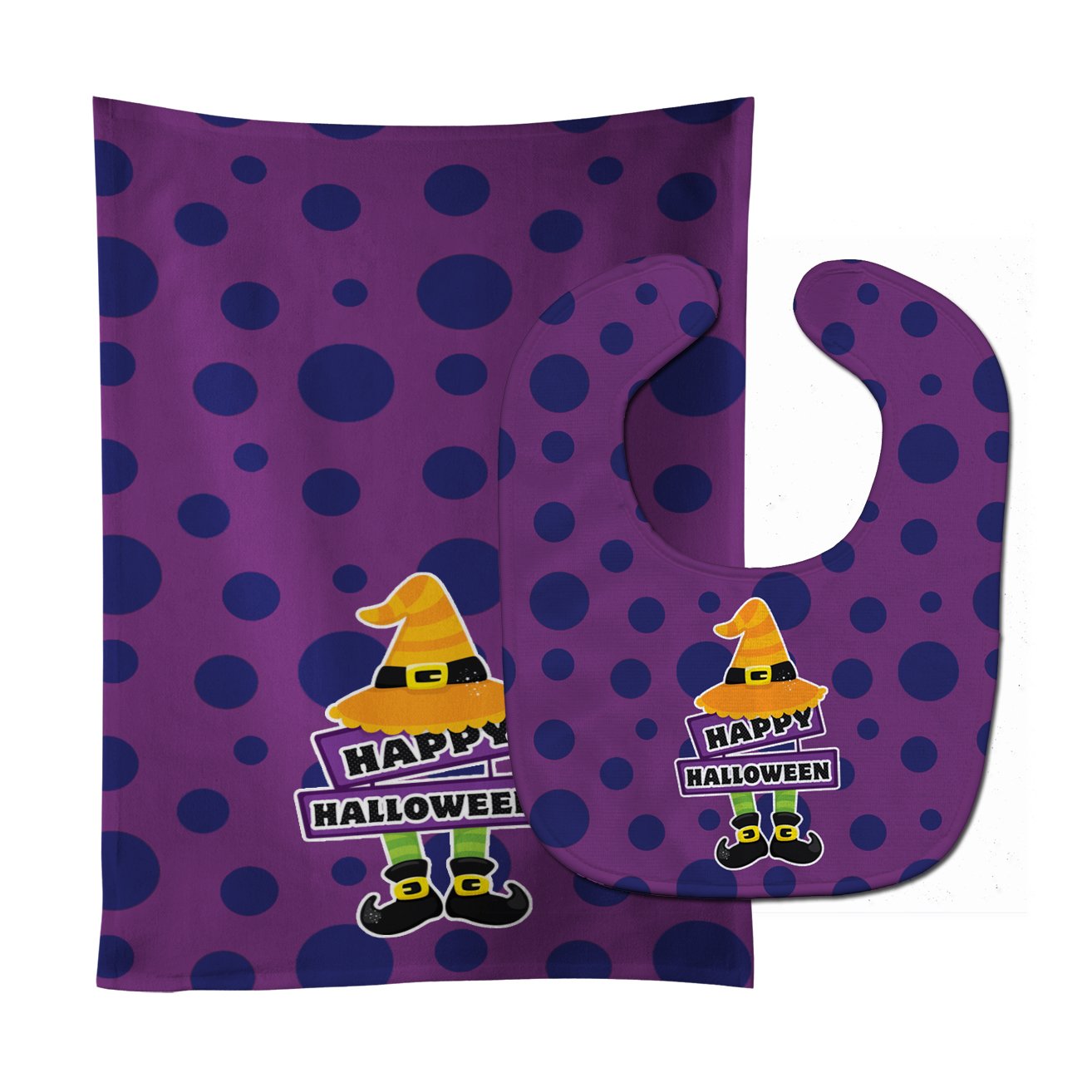 Happy Halloween Baby Bib & Burp Cloth Easy-Clean Baby Bib Baby Feeding Accessory Baby Mealtime Essential