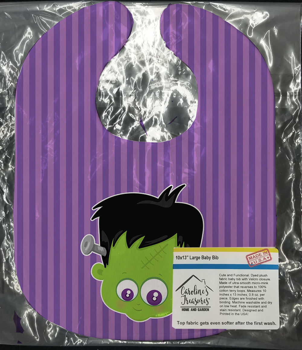 Halloween Frankenstein Baby Bib Easy-Clean Baby Bib Baby Feeding Accessory Baby Mealtime Essential, 10 x 13, Multicolor