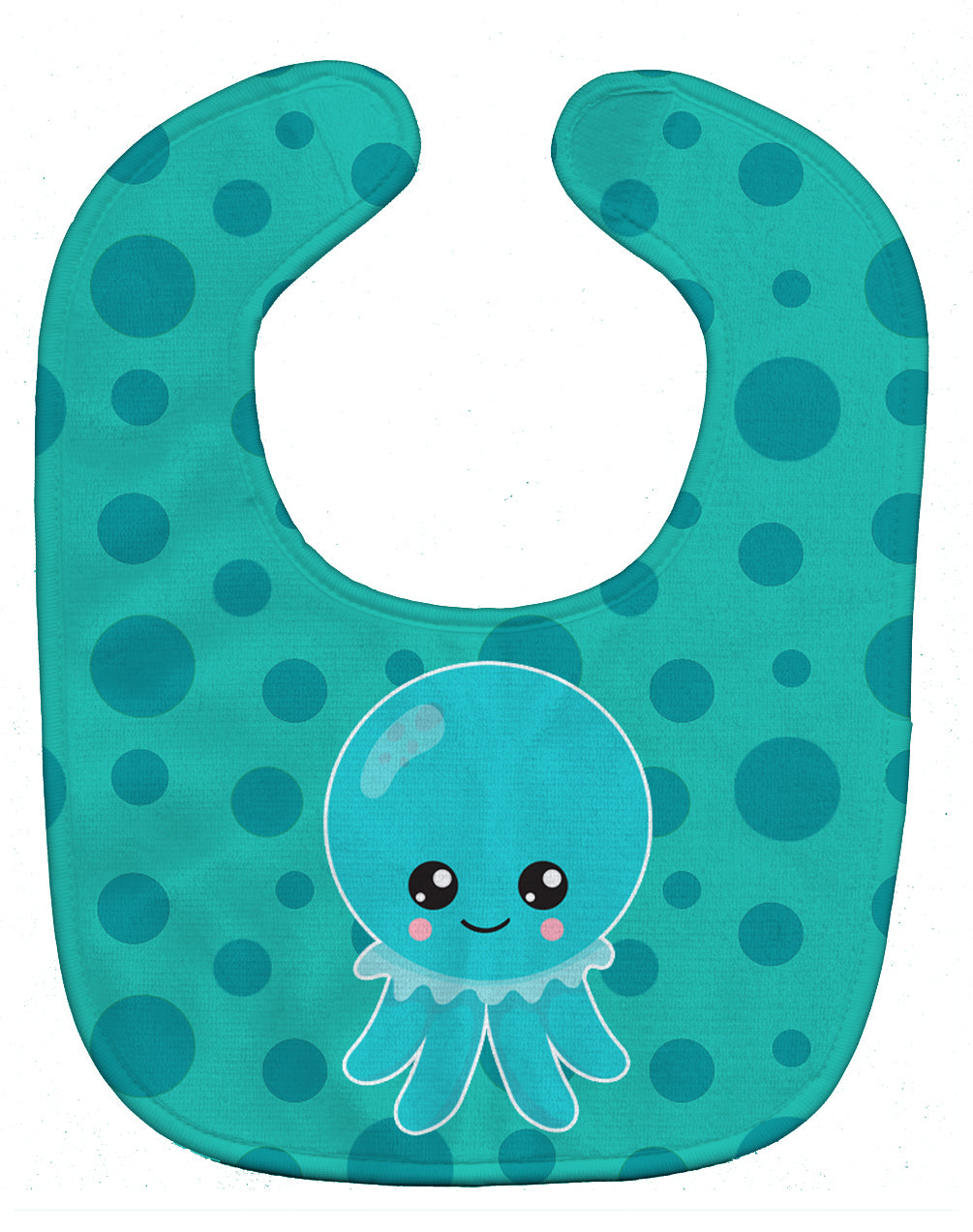 Ocean Octopus Blue Baby Bib Easy-Clean Baby Bib Baby Feeding Accessory Baby Mealtime Essential, 10 x 13, Multicolor