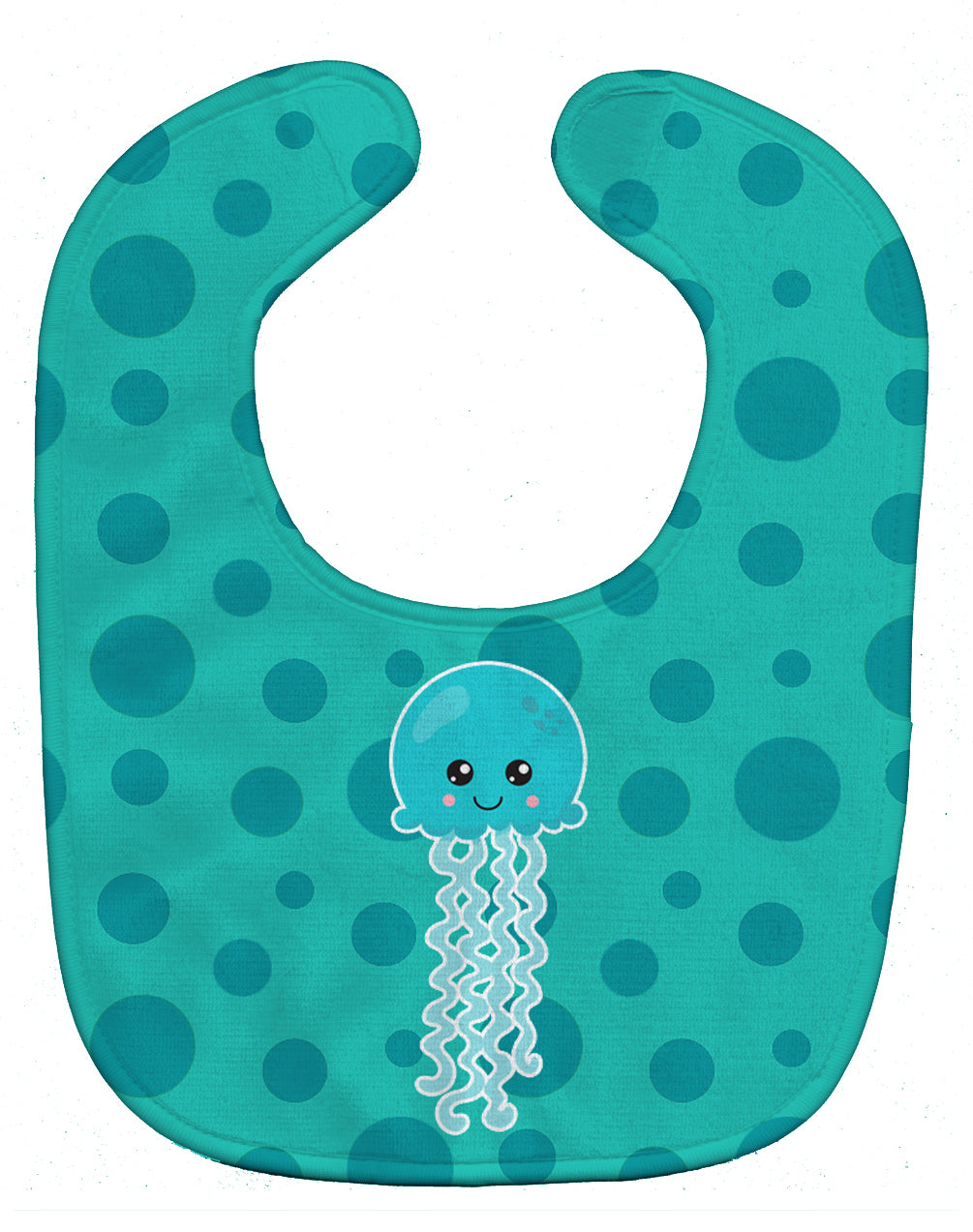 Ocean Jellyfish Blue Baby Bib Easy-Clean Baby Bib Baby Feeding Accessory Baby Mealtime Essential, 10 x 13, Multicolor