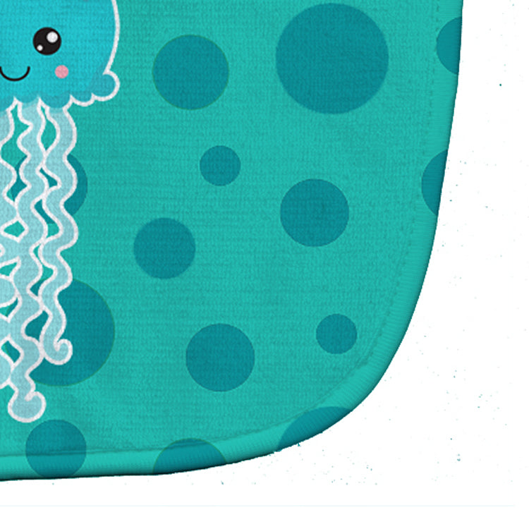 Ocean Jellyfish Blue Baby Bib Easy-Clean Baby Bib Baby Feeding Accessory Baby Mealtime Essential, 10 x 13, Multicolor