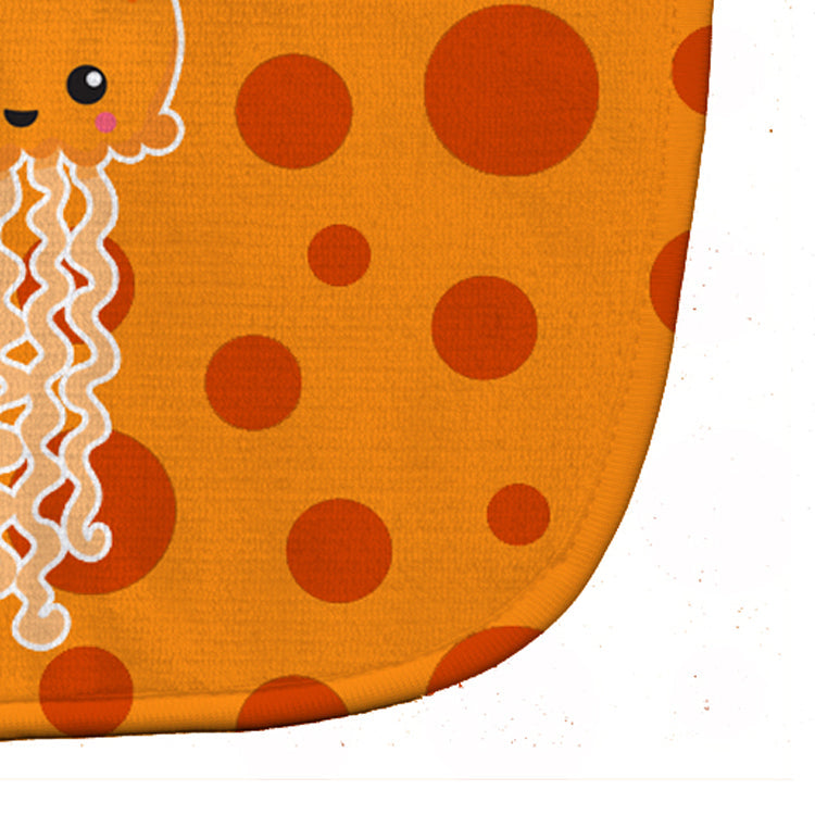 Ocean Jellyfish Orange Baby Bib Easy-Clean Baby Bib Baby Feeding Accessory Baby Mealtime Essential, 10 x 13, Multicolor