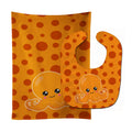Cutie Ocean Octopus Orange Baby Bib & Burp Cloth Easy-Clean Baby Bib Baby Feeding Accessory Baby Mealtime Essential