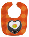 Heart Sushi Roll with Face Baby Bib Easy-Clean Baby Bib Baby Feeding Accessory Baby Mealtime Essential, 10 x 13, Multicolor