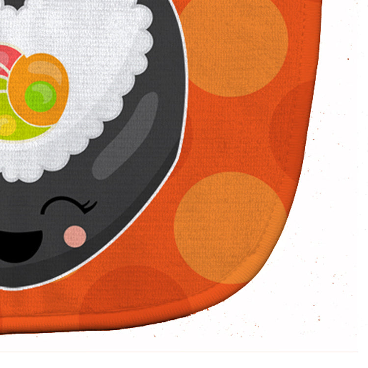 Heart Sushi Roll with Face Baby Bib Easy-Clean Baby Bib Baby Feeding Accessory Baby Mealtime Essential, 10 x 13, Multicolor