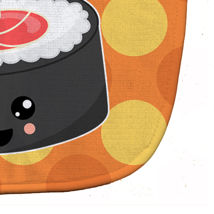 Sushi Roll with Face Baby Bib Easy-Clean Baby Bib Baby Feeding Accessory Baby Mealtime Essential, 10 x 13, Multicolor