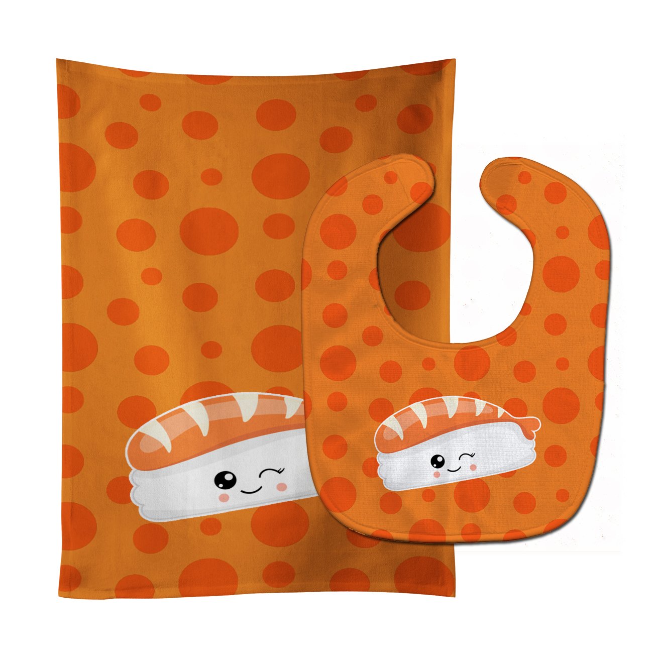Sushi Sashimi Baby Bib & Burp Cloth Easy-Clean Baby Bib Baby Feeding Accessory Baby Mealtime Essential