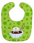 Sushi Bowl Baby Bib Easy-Clean Baby Bib Baby Feeding Accessory Baby Mealtime Essential, 10 x 13, Multicolor