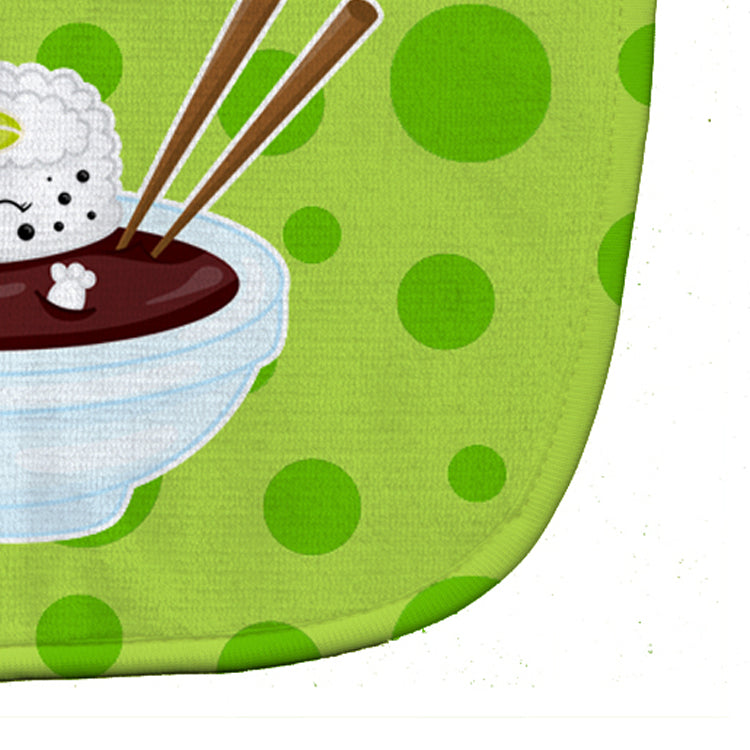 Sushi Bowl Baby Bib Easy-Clean Baby Bib Baby Feeding Accessory Baby Mealtime Essential, 10 x 13, Multicolor