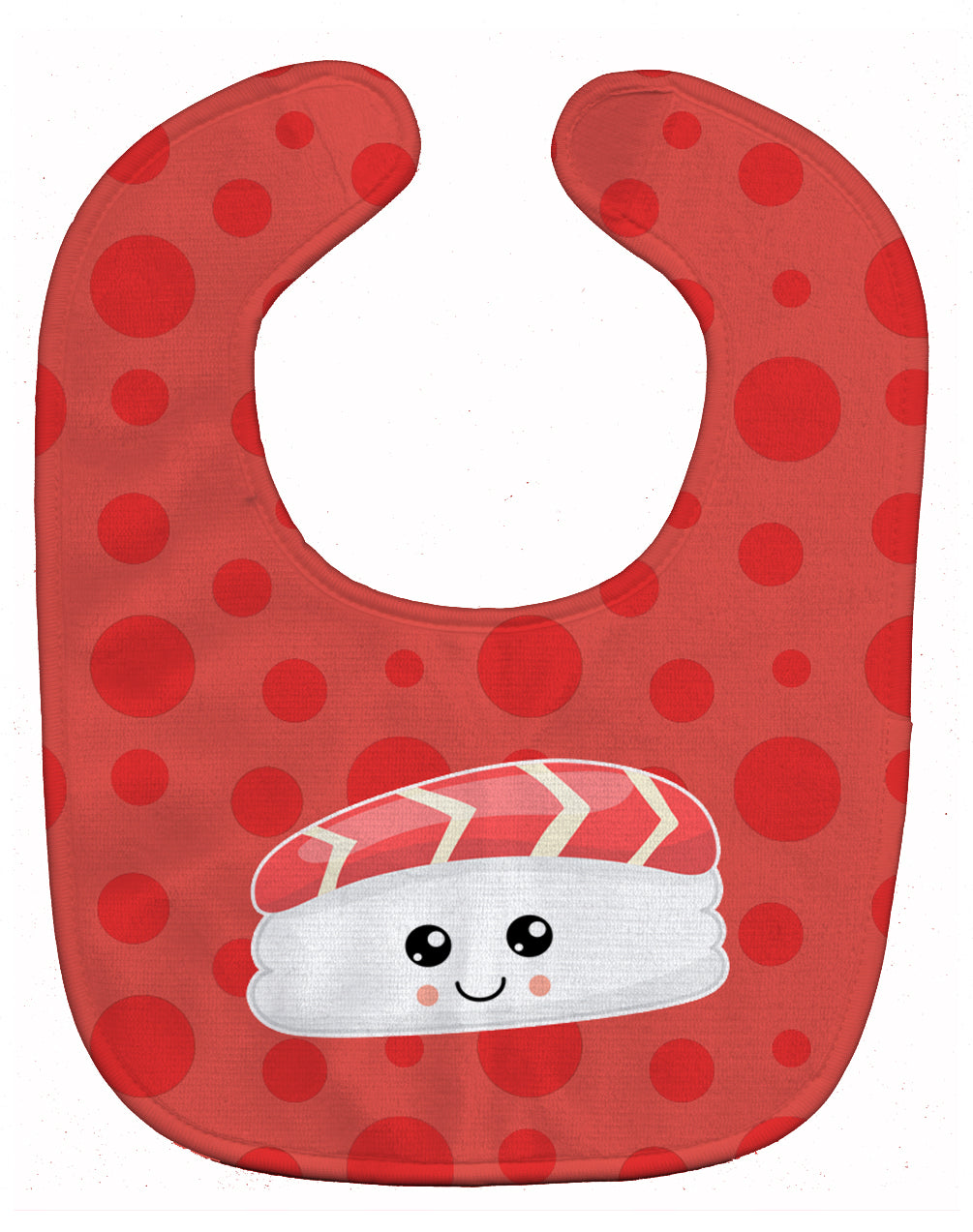 Sushi Tuna Sashimi Baby Bib Easy-Clean Baby Bib Baby Feeding Accessory Baby Mealtime Essential, 10 x 13, Multicolor