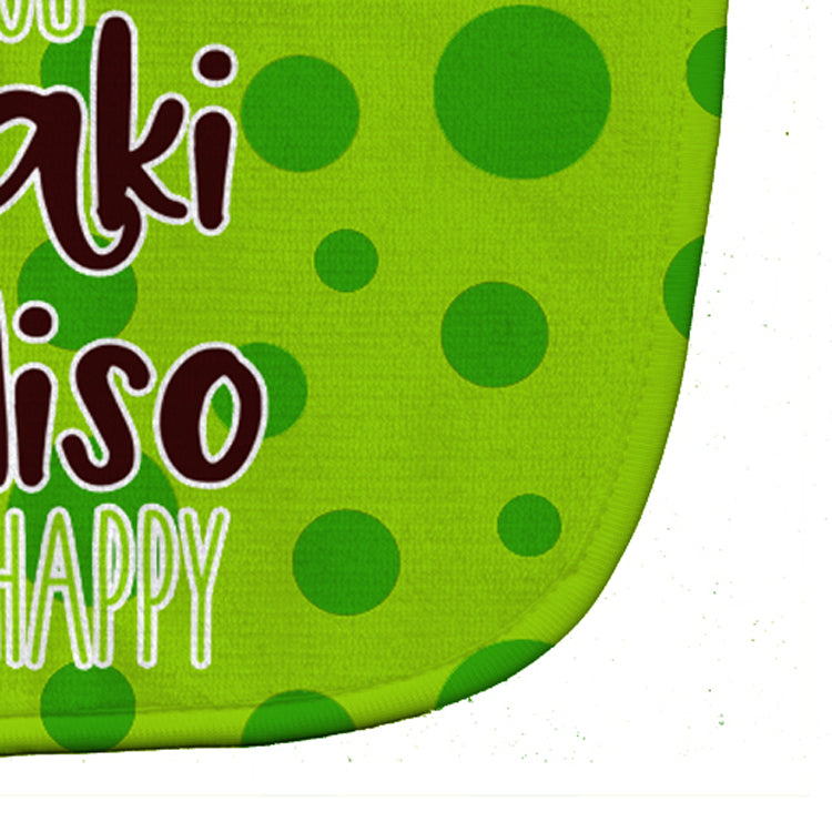 Sushi You Maki Miso Happy Baby Bib Easy-Clean Baby Bib Baby Feeding Accessory Baby Mealtime Essential, 10 x 13, Multicolor