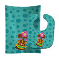 Tiki Face Girl Baby Bib & Burp Cloth Easy-Clean Baby Bib Baby Feeding Accessory Baby Mealtime Essential