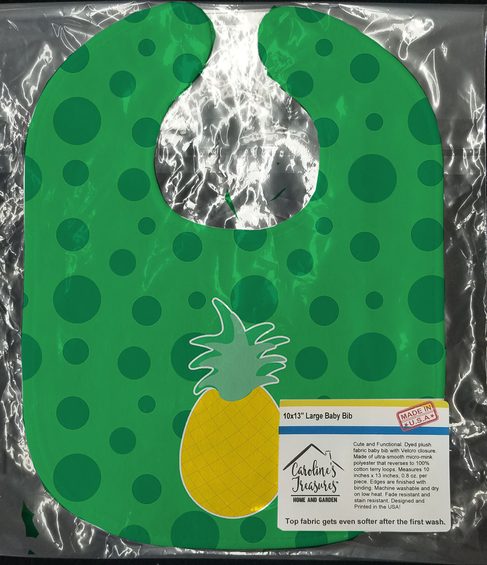 Beach Pineapple Baby Bib Easy-Clean Baby Bib Baby Feeding Accessory Baby Mealtime Essential, 10 x 13, Multicolor