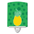 Beach Pineapple Ceramic Night Light Compact, UL-Certified, Ideal for Bedroom, Bathroom, Nursery, Hallway, Kitchen, 6x4x3, Multicolor