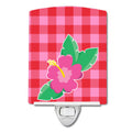 Beach Flower Ceramic Night Light Compact, UL-Certified, Ideal for Bedroom, Bathroom, Nursery, Hallway, Kitchen, 6x4x3, Multicolor