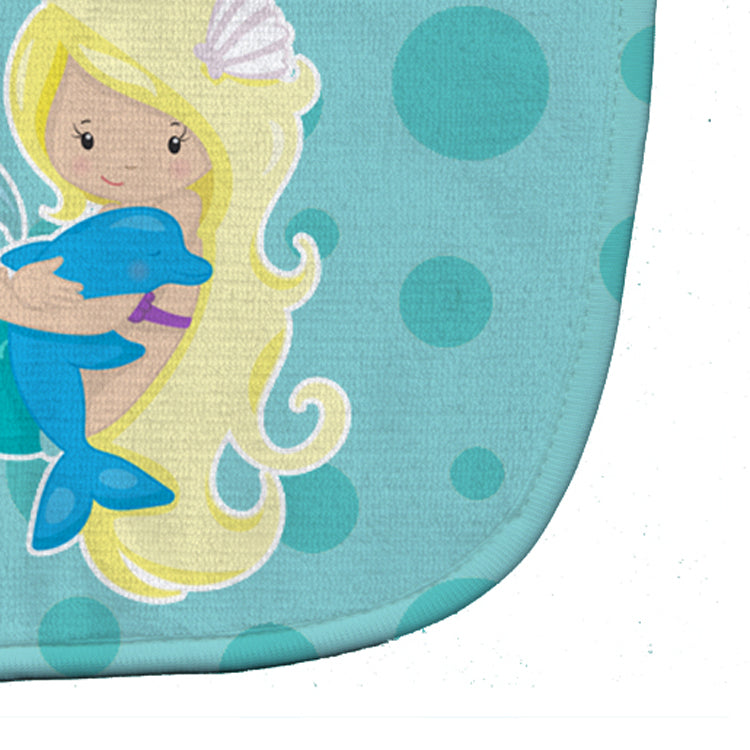 Beach Mermaid Blue Baby Bib Easy-Clean Baby Bib Baby Feeding Accessory Baby Mealtime Essential, 10 x 13, Multicolor