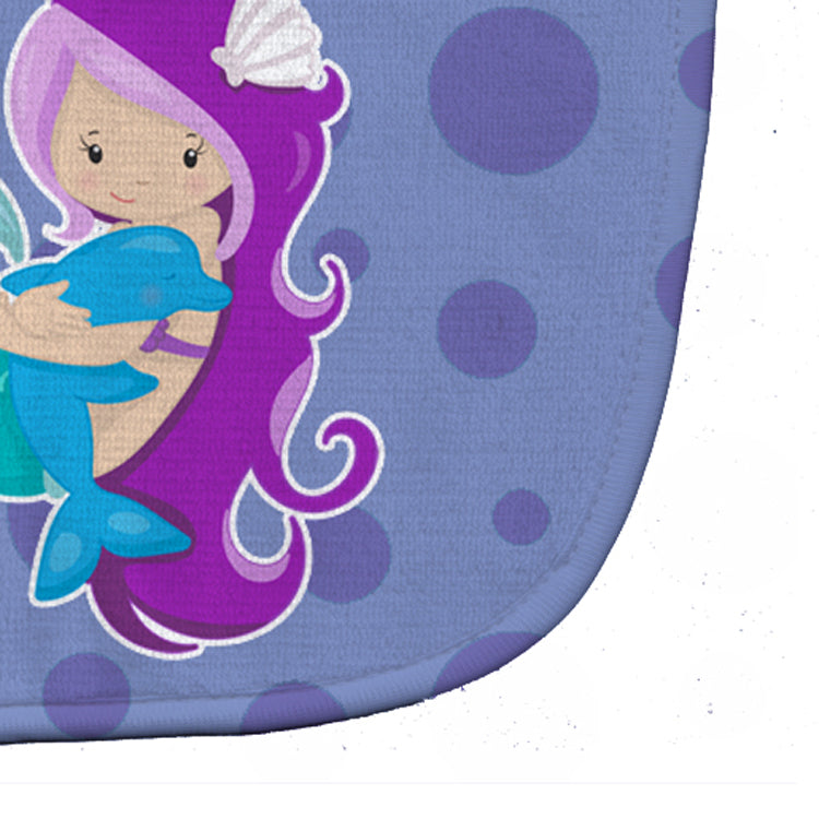 Beach Mermaid Purple Baby Bib Easy-Clean Baby Bib Baby Feeding Accessory Baby Mealtime Essential, 10 x 13, Multicolor